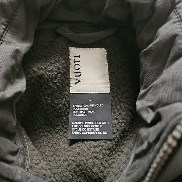 Vuori Morrow Sherpa Jacket Men Small Dark Oregano Green Long Sleeve Full Zip - Picture 10 of 15